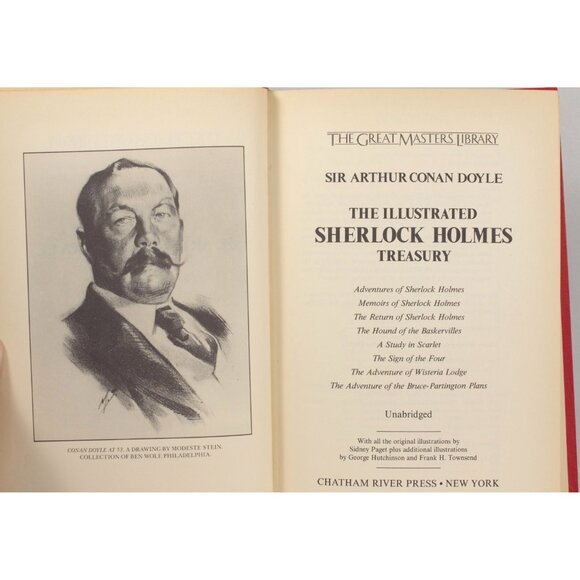 The Illustrated Sherlock Holmes Treasury by Sir Arthur Conan Doyle, 1986 Mystery - Picture 3 of 10